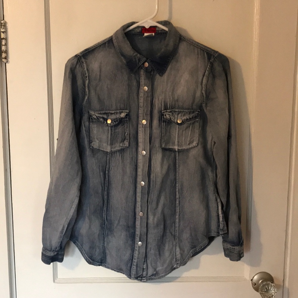 Medium Wash Chambray/Denim Shirt